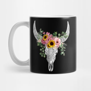 Cow skull floral 12 Mug